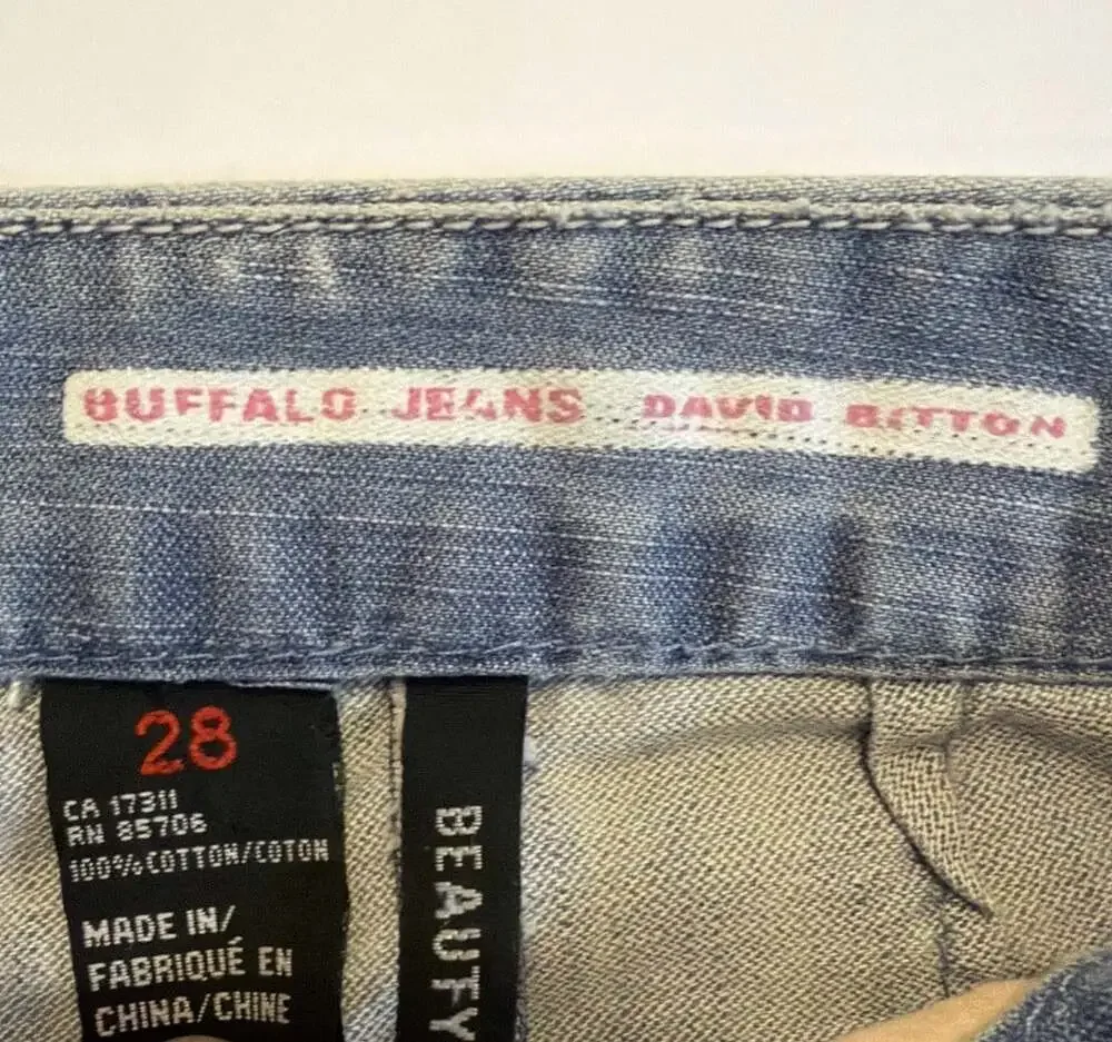 Buffalo David Bitton ‘Beauty’ Straight Leg Jeans Women's W28”/L31” Faux Selvedge